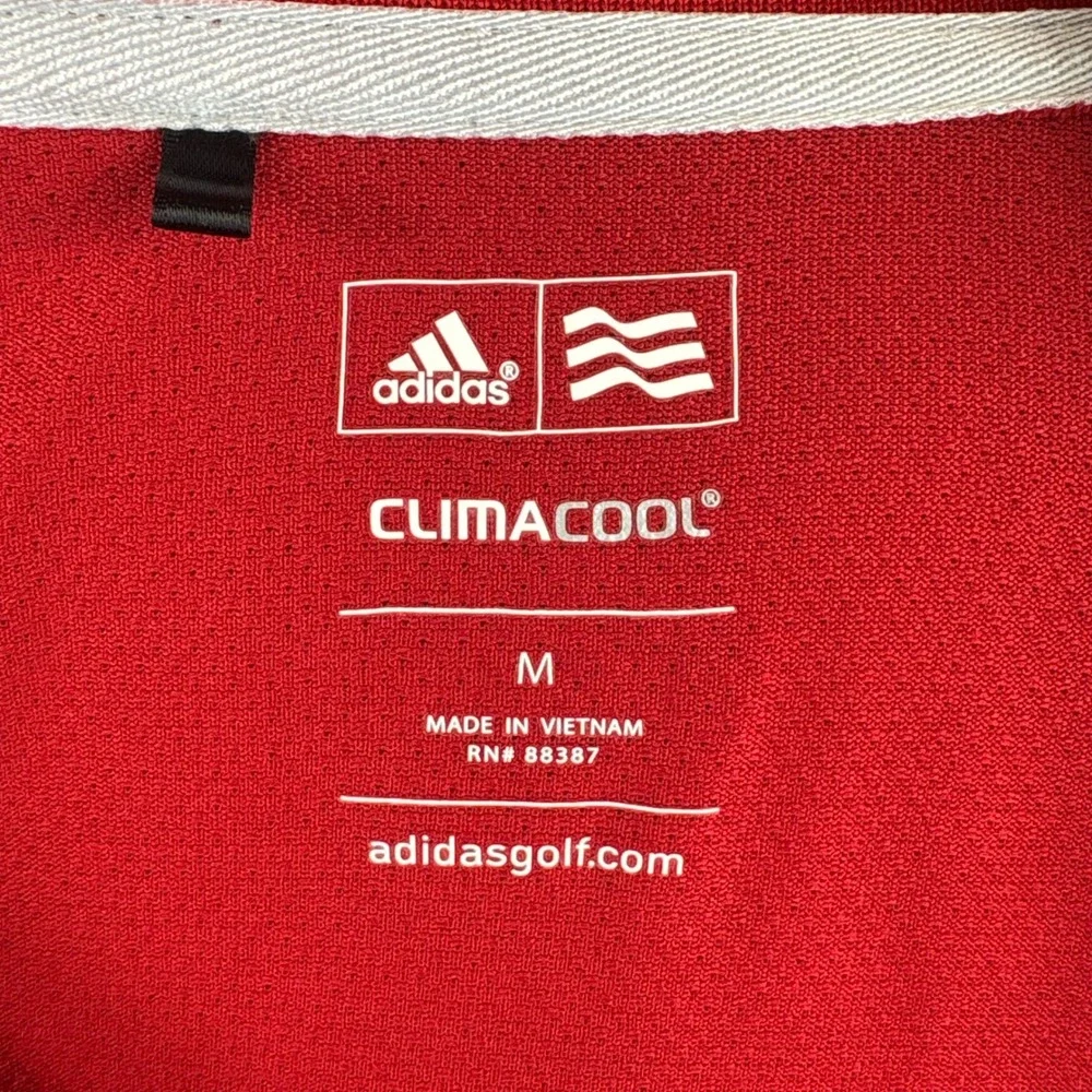 BRAND NEW Adidas Men's Golf Pabst Blue Ribbon Polo Medium  Red Climacool Stripe
